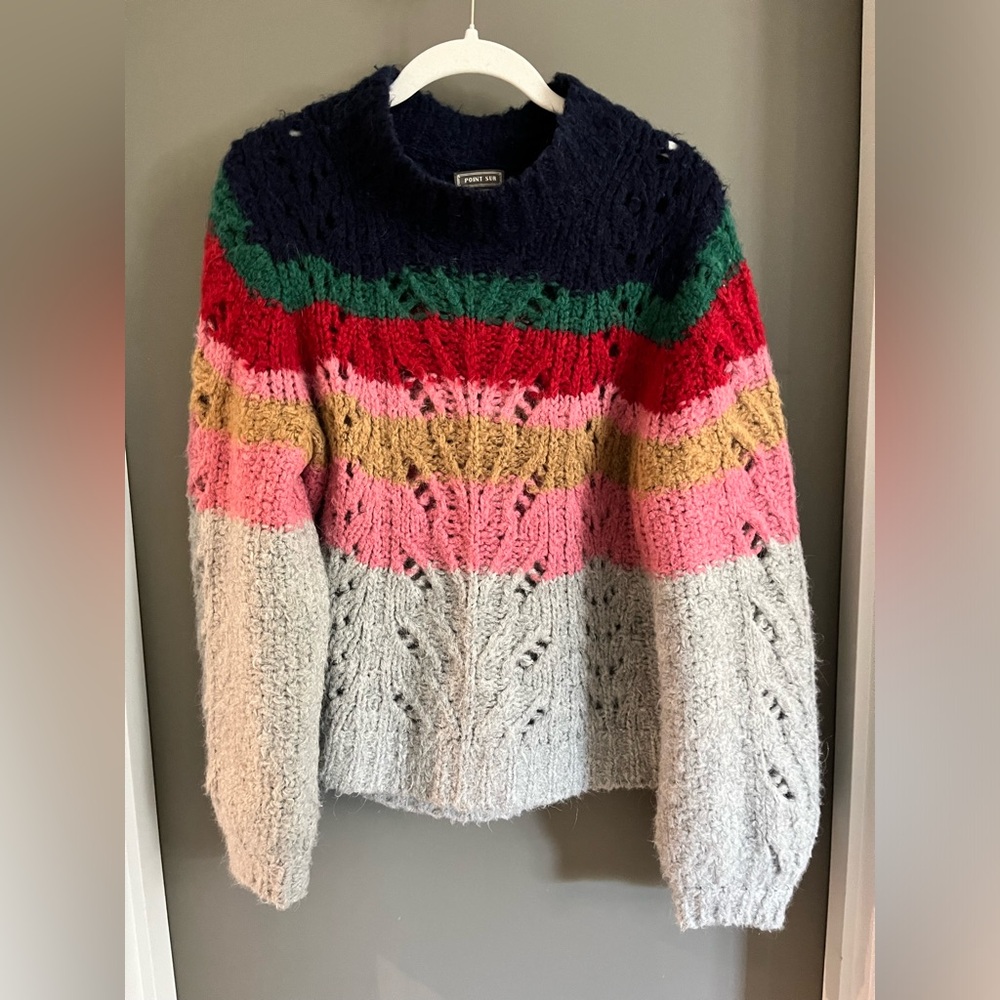 J Crew Point Sur Women’s Sweater / Size M / Multicolor Block